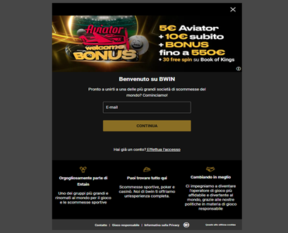 bwin aprire un conto