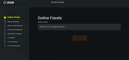 Registrazione SNAI