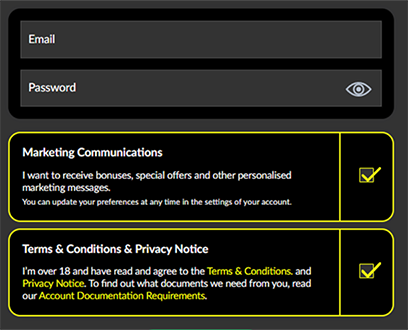 Parimatch Registration Form