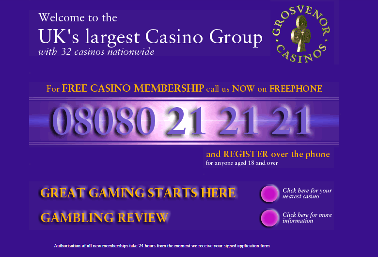 grosvenor casino online promotion code