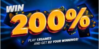 1xBet Offer 200% Winnings Banner