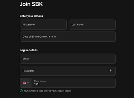 SBK Registration Form