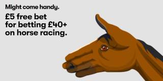 £5 Free Bet for betting £40+ on Horse Racing