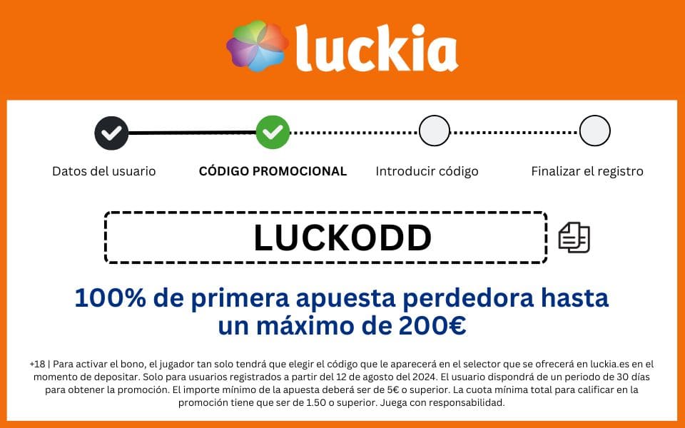 codigo promocional luckia luckodd